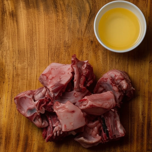 Goat Head Meat ( Cutting of small pieces )